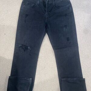 J Brand Men's Black Distressed Jeans